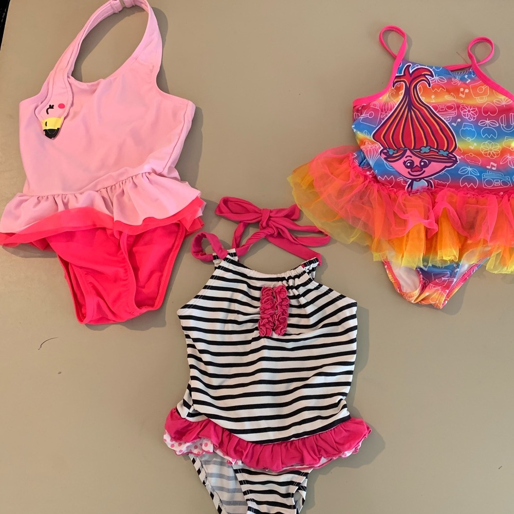 Bundle of 3 girls bathing suits